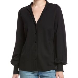 CABI COMPOSER BUTTON UP KNIT BLOUSE